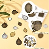 40Pcs 20 Styles Tibetan Style Zinc Alloy Pendant Cabochon Settings TIBEP-YW0002-16-3