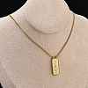 304 Stainless Steel Rectangle Number Pendant Necklaces NJEW-D300-01G-03-2