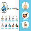 40Pcs 10 Styles Printed Alloy Enamel Pendants ENAM-TA0001-53-10