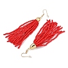 Boho Seed Bead Tassel Earrings EJEW-Z072-03A-3