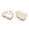 Alloy Enamel Pendants ENAM-T009-45D-RS-1