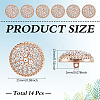 14Pcs 1-Hole Alloy Glass Shank Buttons BUTT-MA0001-16C-KCG-2