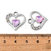 UV Plating Alloy Glass Pendants FIND-K032-11P-3