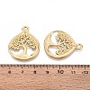 304 Stainless Steel Teardrop with Tree of Life Pendants STAS-T067-35G-3