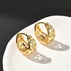 Hollow Triangle Brass Micro Pave Clear Cubic Zirconia Hoop Earrings EJEW-G452-04G-1