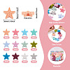  48Pcs 12 Colors Star Silicone Beads SIL-TA0001-56-12