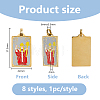 8Pcs 8 Styles Tarot 304 Stainless Steel Enamel Pendants STAS-DC0017-30-2