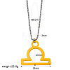 Punk Style 304 Stainless Steel Twelve Constellations Pendant Necklaces with Stainless Steel Tone Box Chains WGE8D8E-01-1
