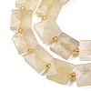 Heated Natural Lemon Quartz Beads Strands G-F839-A13-01-4