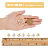 16Pcs 2 Colors Brass Micro Pave Clear Cubic Zirconia Bird Charms FIND-DC0003-26-3