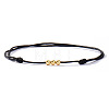 Brass Round Bead Braided Bracelets QM9209-5-1