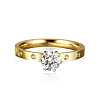 201 Stainless Steel Rhinestone Finger Rings for Women FS-WGA8964-14-1