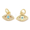 Eco-Friendly Brass Micro Pave Cubic Zirconia Charms ZIRC-F083-018G-01-RS-2
