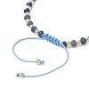 Dyed Natural Malaysia Jade Rondelle Beaded Braided Bead Bracelets BJEW-JB13395-02-4