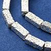 Electroplated Natural Lava Rock Beads Strands G-I360-K04-04-3