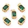 Real 18K Gold Plated Brass Inlaid Cubic Zirconia Charms LS-ZIRC-L100-075G-02-1