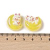Glitter Plated Resin Cabochons RESI-H163-05A-3