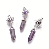 Natural Amethyst Pendants G-L512-M01-1