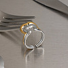 304 Stainless Steel Cuff Open Rings for Women FM5504-4