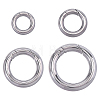 4Pcs 4 Styles 304 Stainless Steel Spring Gate Rings STAS-HY0002-16-1