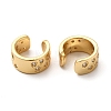 Rack Plating Brass Cubic Zirconia Cuff Earrings EJEW-P226-06G-2