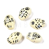 Handmade Printed Porcelain Beads Strand PORC-T133-02G-1