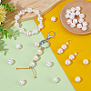 40Pcs Printed Round Silicone Focal Beads SIL-OC0001-24C-4