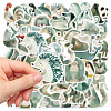 50Pcs Green Animal Series PVC Self-Adhesive Stickers PW-WG07D08-01-4