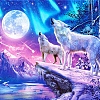 DIY Wolf & Scenery Diamond Painting Kits DIAM-PW0001-252N-1