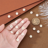 20Pcs 10 Styles Natural White Shell Flat Round Beads BSHE-PH0001-62-3