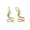 Brass Micro Pave Cubic Zirconia Pendants KK-D386-01G-1