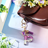 Alloy Resin Heart Keychains KEYC-TADJ0002-01G-P-5