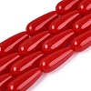 Opaque Glass Beads Strands GLAA-Q113-03A-C02-1