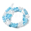 Electroplated Glass Beads Strands EGLA-A048-01A-03-4