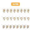 24Pcs 3 Style Alloy Stud Earring Findings FIND-FH0006-52-3