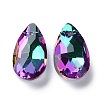 Faceted Teardrop Glass Pendants GLAA-O008-A21-3