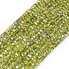 Electroplate Glass Beads Strands GLAA-Q105-03-02-1