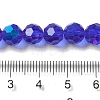 Electroplate Transparent Glass Beads Strands EGLA-A035-T8mm-L06-4