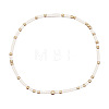 Minimalist Glass Seed Beads & Brass Beads Stretch Bracelets for Women BC0195-17-1