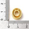 Brass Micro Pave Clear Cubic Zirconia Charms ZIRC-C009-01G-O-3