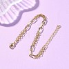 Brass Rolo Chains & Paperclip Chains Bracelets for Women BJEW-JB12779-1
