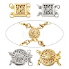 4Pcs 4Styles Brass Hollow Box Clasps KK-YW0004-49-1