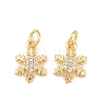 Brass Micro Pave Cubic Zirconia Pendants KK-C162-037B-G-1