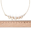 Natural Cultured Freshwater Pearl Rice Graduated Beaded Necklaces with 304 Stainless Steel Cable Chains NJEW-TA00226-5
