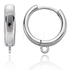 12Pcs Brass Flat Hoop Earring Findings KK-BBC0014-54-1