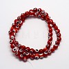 Handmade Evil Eye Lampwork Round Bead Strands X-LAMP-L055-6mm-10-2