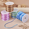  4 Rolls 4 Colors Segment Dyed Nylon Chinese Knotting Cord NWIR-TA0001-05-12