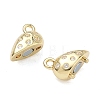 Brass Micro Pave Cubic Zirconia Connector Charms KK-C251-11G-2