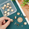 20Pcs Brass Curved Rectangle Stud Earring Findings KK-BBC0004-90-3