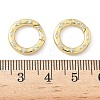 Brass Micro Pave Clear Cubic Zirconia Spring Gate Rings KK-Z120-43G-3